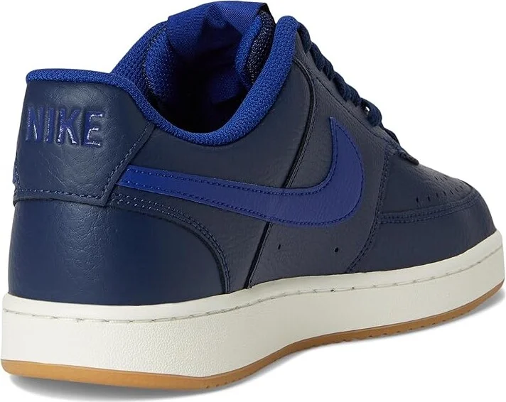 Nike Court Vision Low Men's Shoes Midnight Navy/Deep Royal Blue/Sail : 10 D - Medium, Leather - Image 4