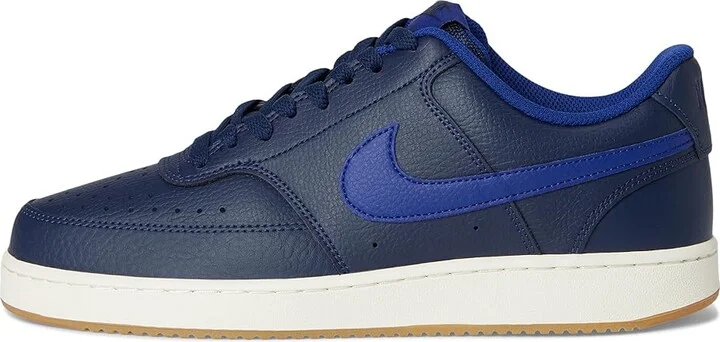 Nike Court Vision Low Men's Shoes Midnight Navy/Deep Royal Blue/Sail : 10 D - Medium, Leather - Image 6