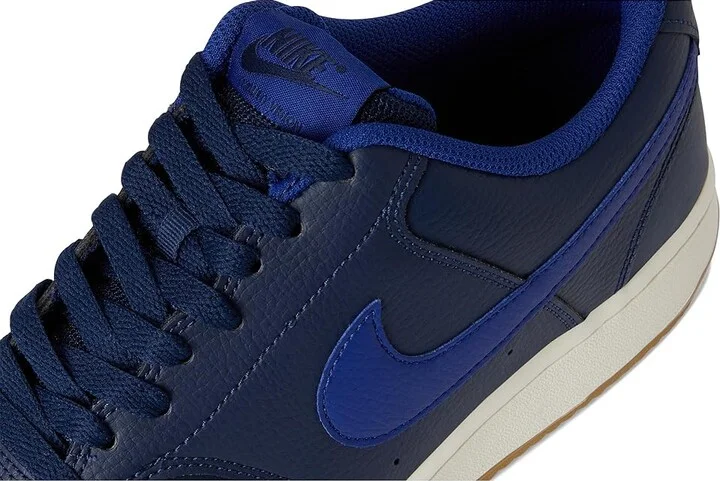 Nike Court Vision Low Men's Shoes Midnight Navy/Deep Royal Blue/Sail : 10 D - Medium, Leather - Image 7