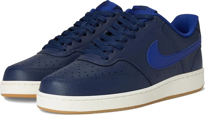 Nike Court Vision Low Men's Shoes Midnight Navy/Deep Royal Blue/Sail : 10 D - Medium, Leather