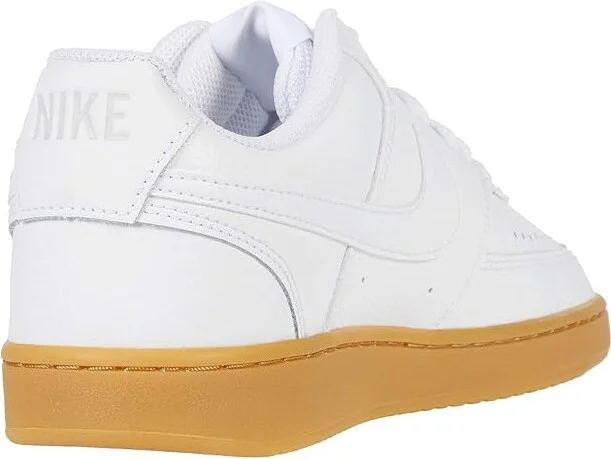 Nike Court Vision Low Men's Shoes White/White/Photon Dust/Gum Light Brown : 6.5 D - Medium, Leather - Image 4
