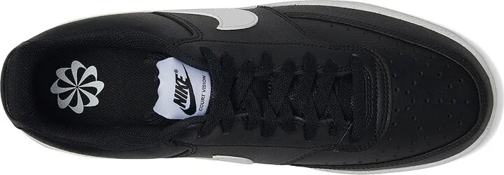 Nike Court Vision Low Next Nature Men's Cross Training Shoes Black/White/Black : 6 D - Medium, Leather - Image 2