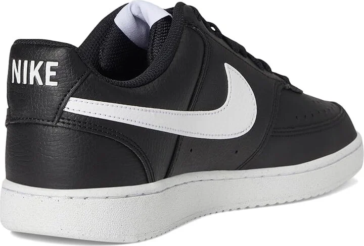 Nike Court Vision Low Next Nature Men's Cross Training Shoes Black/White/Black : 6 D - Medium, Leather - Image 4
