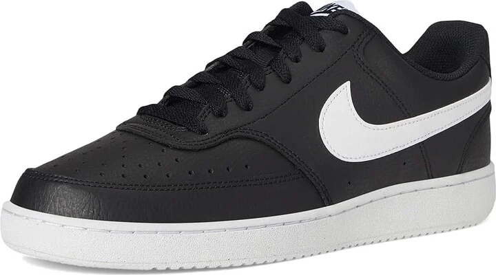Nike Court Vision Low Next Nature Men's Cross Training Shoes Black/White/Black : 6 D - Medium, Leather - Image 5
