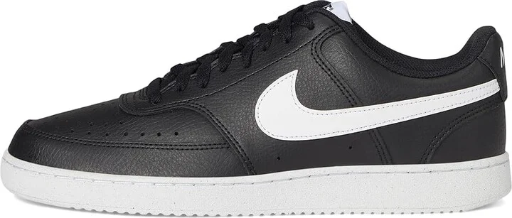 Nike Court Vision Low Next Nature Men's Cross Training Shoes Black/White/Black : 6 D - Medium, Leather - Image 6