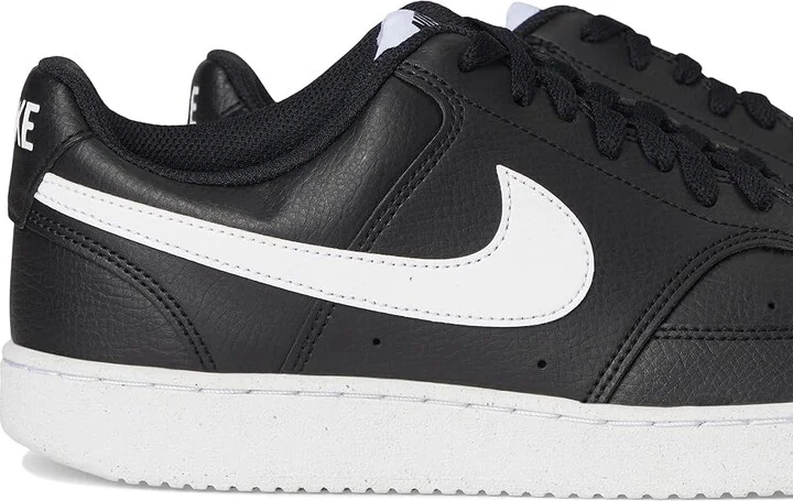 Nike Court Vision Low Next Nature Men's Cross Training Shoes Black/White/Black : 6 D - Medium, Leather - Image 7