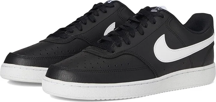 Nike Court Vision Low Next Nature Men's Cross Training Shoes Black/White/Black : 6 D - Medium, Leather