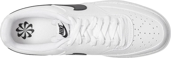Nike Court Vision Low Next Nature Men's Cross Training Shoes White/Black/White : 15 D - Medium, Leather - Image 2