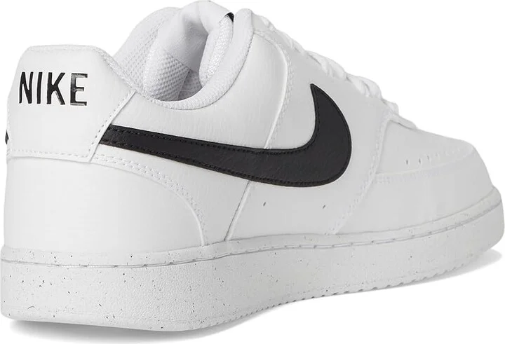 Nike Court Vision Low Next Nature Men's Cross Training Shoes White/Black/White : 15 D - Medium, Leather - Image 4