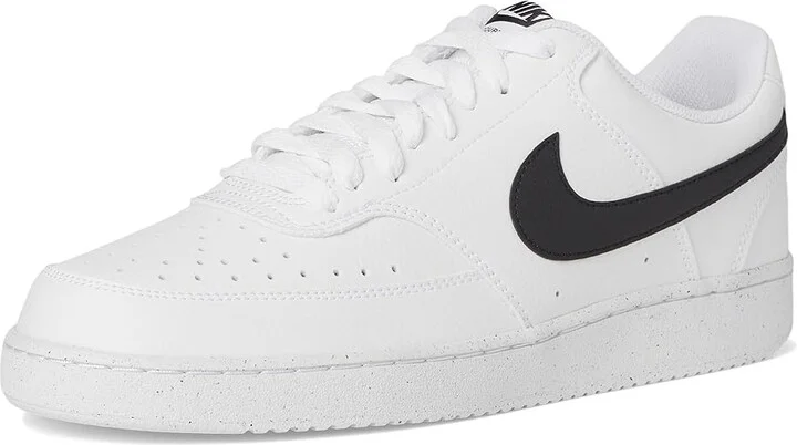 Nike Court Vision Low Next Nature Men's Cross Training Shoes White/Black/White : 15 D - Medium, Leather - Image 5