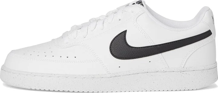 Nike Court Vision Low Next Nature Men's Cross Training Shoes White/Black/White : 15 D - Medium, Leather - Image 6