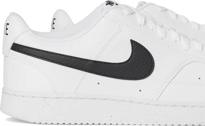 Nike Court Vision Low Next Nature Men's Cross Training Shoes White/Black/White : 15 D - Medium, Leather - Image 7