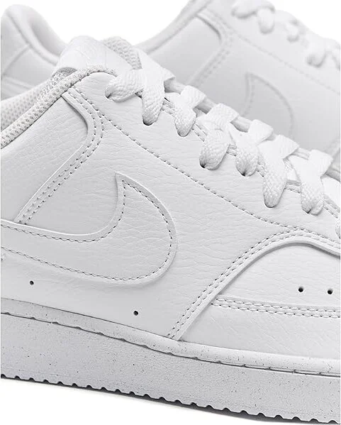 Nike Court Vision Low Next Nature Men's Cross Training Shoes White/White/White : 7 D - Medium, Leather - Image 7