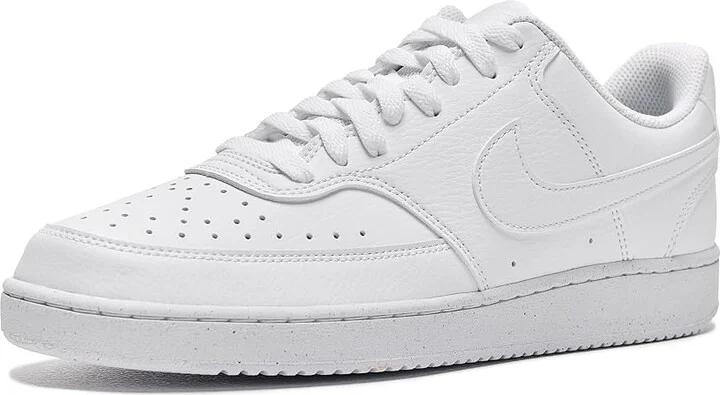 Nike Court Vision Low Next Nature Men's Cross Training Shoes White/White/White : 7 D - Medium, Leather