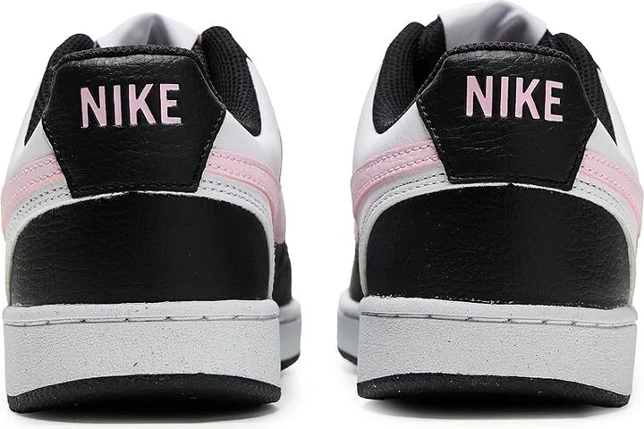 Nike Court Vision Low Next Nature Women's Shoes Black/Pink Foam/White : 9 M, Faux Leather - Image 5
