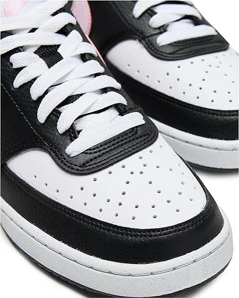 Nike Court Vision Low Next Nature Women's Shoes Black/Pink Foam/White : 9 M, Faux Leather - Image 7