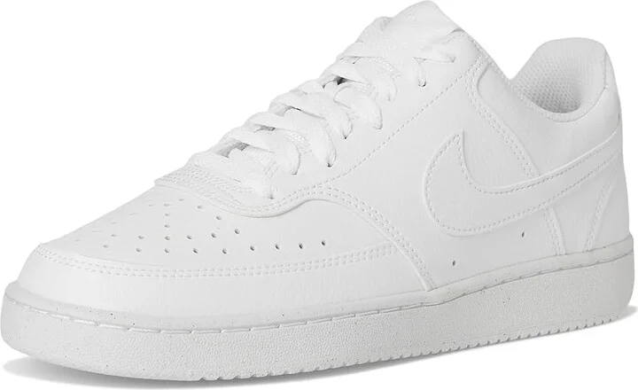 Nike Court Vision Low Next Nature Women's Shoes White/White/White : 9 M, Faux Leather - Image 5