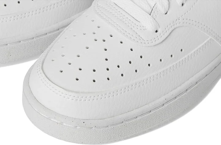 Nike Court Vision Low Next Nature Women's Shoes White/White/White : 9 M, Faux Leather - Image 7