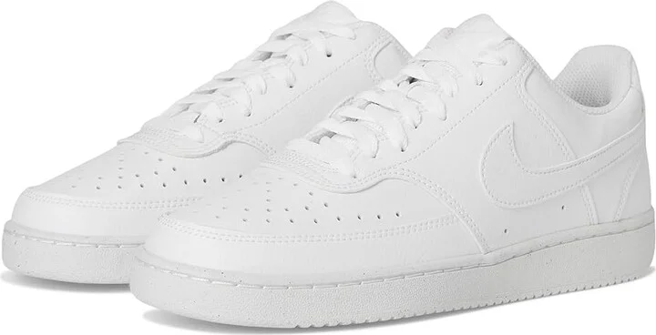 Nike Court Vision Low Next Nature Women's Shoes White/White/White : 9 M, Faux Leather