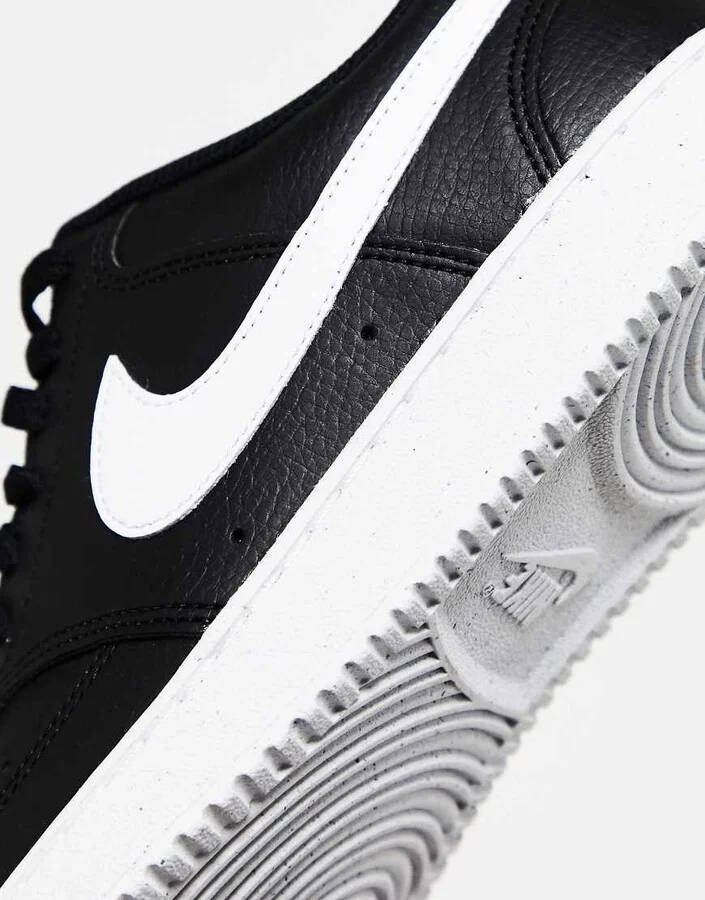 Nike Court Vision Low Next sneakers in black and white - Image 4