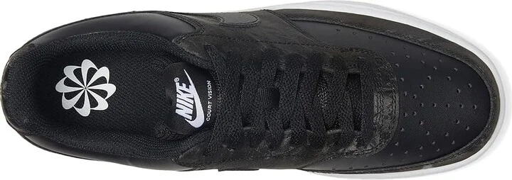 Nike Court Vision Low Women's Shoes Black/Black/White : 11 B - Medium, Synthetic - Image 2