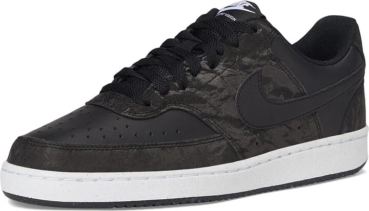 Nike Court Vision Low Women's Shoes Black/Black/White : 11 B - Medium, Synthetic - Image 5