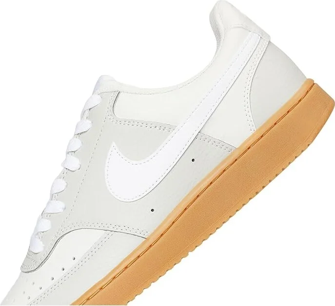 Nike Court Vision Low Women's Shoes Light Bone/White/Phantom/Gum Yellow : 8 B - Medium, Synthetic - Image 7