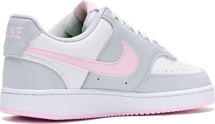 Nike Court Vision Low Women's Shoes Pure Platinum/Pink Foam/White : 7 B - Medium, Synthetic - Image 3