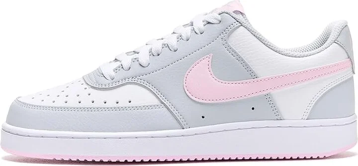 Nike Court Vision Low Women's Shoes Pure Platinum/Pink Foam/White : 7 B - Medium, Synthetic - Image 6