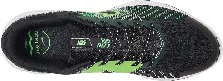 Nike Defy Men's Shoes Black/Green Strike/Green Shock/White : 9.5 M, Textile - Image 2