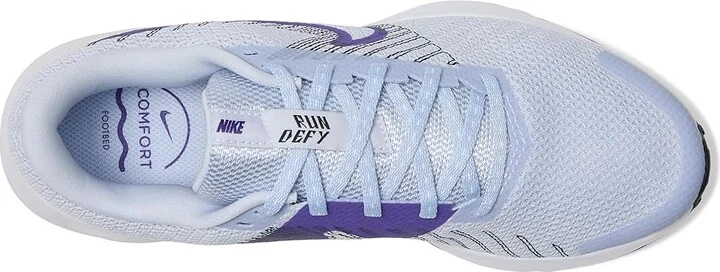 Nike Defy Women's Shoes Ghost/Court Purple/Black/White : 9.5 M, Textile - Image 2