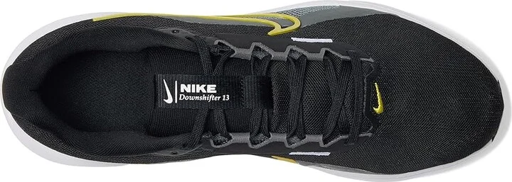 Nike Downshifter 13 Men's Shoes Black/Bright Citron/Iron Grey/White : 8.5 D - Medium, Textile - Image 2