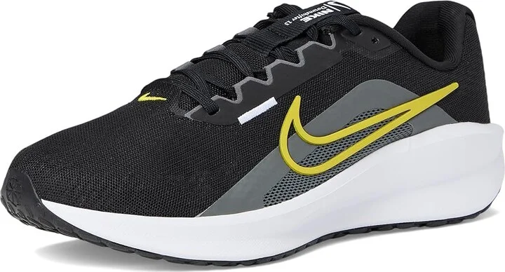 Nike Downshifter 13 Men's Shoes Black/Bright Citron/Iron Grey/White : 8.5 D - Medium, Textile - Image 5
