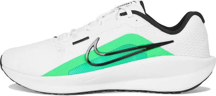 Nike Downshifter 13 Men's Shoes White/Black/Green Shock : 8.5 D - Medium, Textile - Image 6