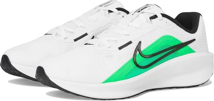 Nike Downshifter 13 Men's Shoes White/Black/Green Shock : 8.5 D - Medium, Textile