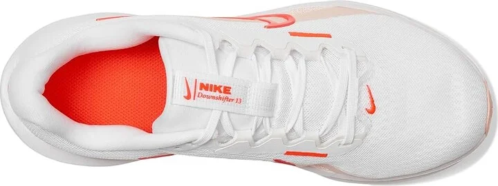 Nike Downshifter 13 Women's Shoes White/ Bright Crimson/Washed Coral : 6.5 B - Medium, Textile - Image 2