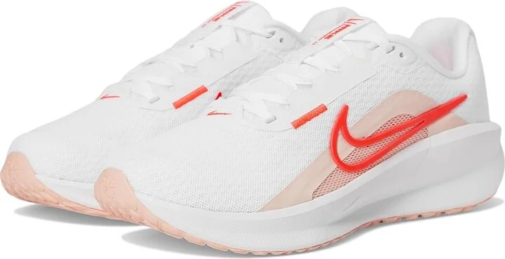 Nike Downshifter 13 Women's Shoes White/ Bright Crimson/Washed Coral : 6.5 B - Medium, Textile