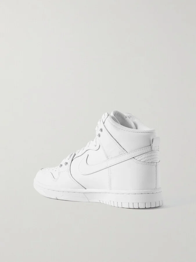 Nike - Dunk High Embellished Leather High-top Sneakers - White - Image 3