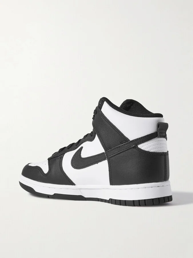 Nike - Dunk High Leather Sneakers - White - Image 3