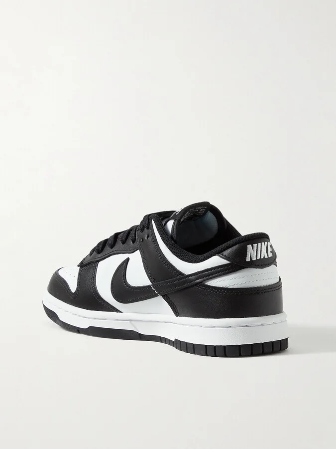Nike - Dunk Low Leather Sneakers - Black - Image 3