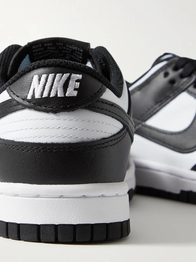 Nike - Dunk Low Leather Sneakers - Black - Image 4