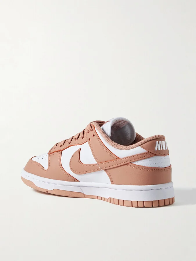 Nike - Dunk Low Leather Sneakers - Pink - Image 3