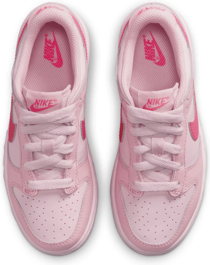Nike Dunk Low Little Kids' Shoes in Pink | DH9756-600 - Image 4