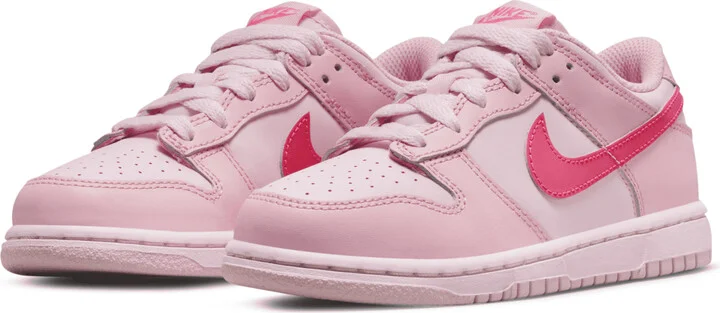 Nike Dunk Low Little Kids' Shoes in Pink | DH9756-600 - Image 5