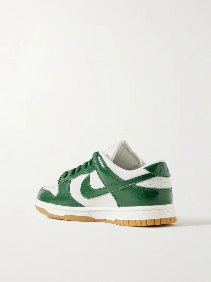 Nike - Dunk Low Lx Nbhd Textured And Smooth Leather Sneakers - Green - Image 3