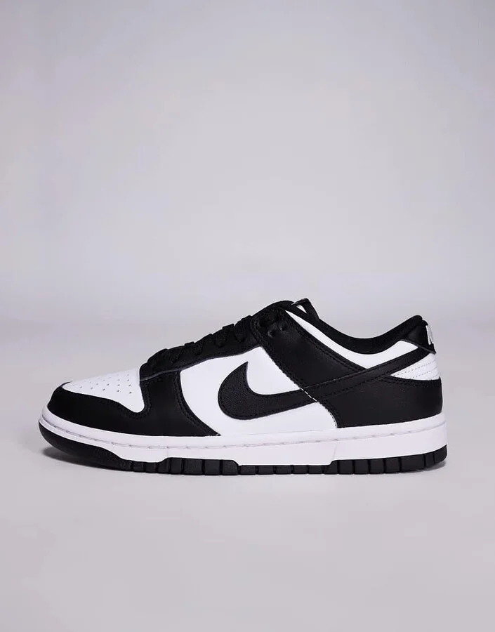 Nike Dunk Low panda sneakers in black and white - Image 2