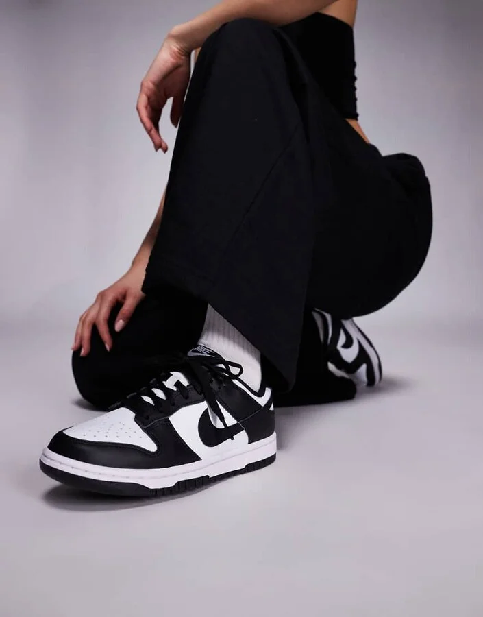 Nike Dunk Low panda sneakers in black and white