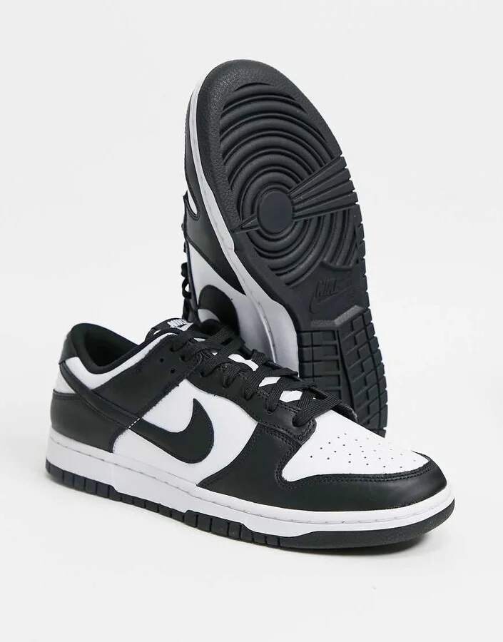 Nike Dunk Low Retro sneakers in black and white - Image 2