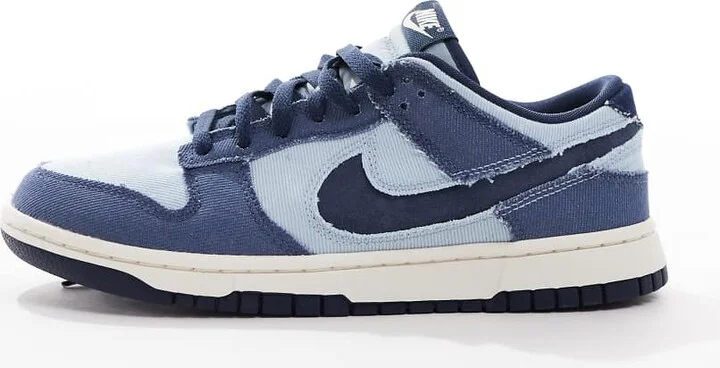Nike Dunk Low Retro sneakers in light blue and navy - Image 2