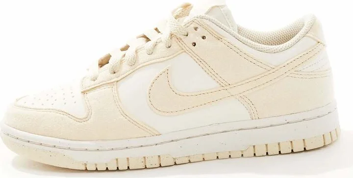Nike Dunk Low sneakers in white and beige - Image 2